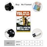 Kroey WWII Vintage Fire Poster Canvas Wall Art