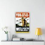 Kroey WWII Vintage Fire Poster Canvas Wall Art