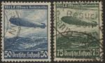 Germany WWII Hindenburg & Graf Zeppelin Stamp Set