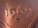 1969 Double Die Obverse Lincoln Memorial Coin
