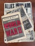 WW2 Original US Military Newspaper Memorabilia 1945