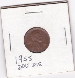 1955 Lincoln Cent Wheat Penny Error Collectible