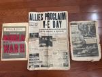 WW2 Original US Military Newspaper Memorabilia 1945