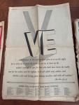 WW2 Original US Military Newspaper Memorabilia 1945