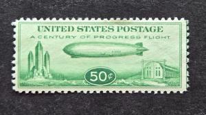 1933 U.S. 50c Zeppelin Stamp - Sc #C18