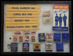 WWII Pacific Theater Matchbook Shadow Box Display