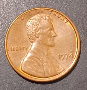 1974 Lincoln Memorial Penny - No Mint Mark