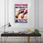 World War II Together We Can Do It Poster