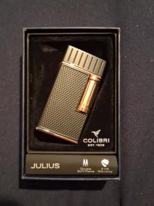 Colibri Julius Double Soft Flame Lighter - Black/Chrome