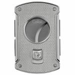 Colibri Slice Cigar Cutter Silver Carbon Fiber