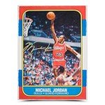 Michael Jordan Autographed Fleer Rookie Card Art