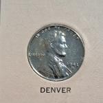 1943 Steel Wheat Cents in Plastic Holder