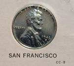 1943 Steel Wheat Cents in Plastic Holder