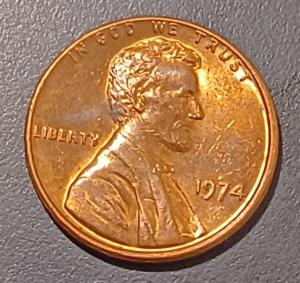 1974 Lincoln Memorial Cent Penny - No Mint Mark