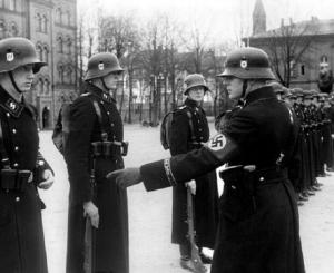 German Bodyguard Drill Inspection WWII 8x10 Photo