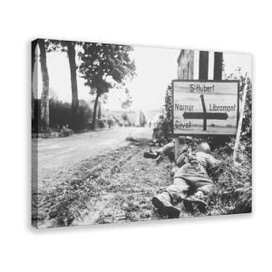 Kroey WWII Vintage Black and White Canvas Art