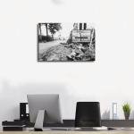 Kroey WWII Vintage Black and White Canvas Art