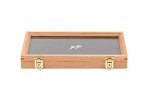 Medium Oak Finish Display Case for Collectibles