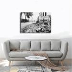 Kroey WWII Vintage Black and White Canvas Art