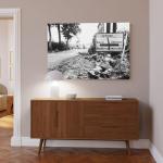 Kroey WWII Vintage Black and White Canvas Art