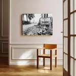 Kroey WWII Vintage Black and White Canvas Art