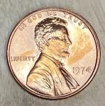 1974 Uncirculated Lincoln Memorial Copper Cent