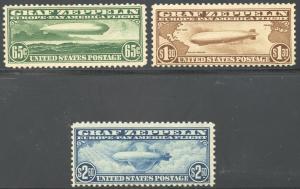 Graf Zeppelin Airmail Stamp Set C13-15