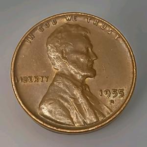 1955-D Denver Mint Lincoln Wheat Cent Double Die