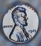 1943 Steel Lincoln Cent Black Ruthenium Edition