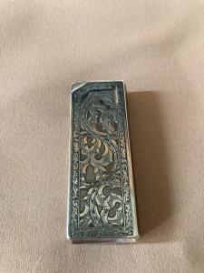 Ornate Vintage Colibri Silver Tone Butane Lighter