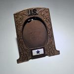 WWII Patriotic Memorabilia Lot: Pin Frame & Medal