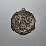 WWII Patriotic Memorabilia Lot: Pin Frame & Medal