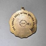 WWII Patriotic Memorabilia Lot: Pin Frame & Medal