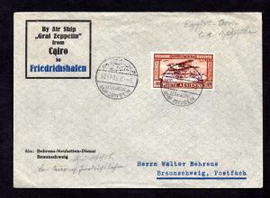 1931 Graf Zeppelin Flight Cover: Cairo to Germany