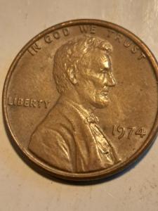 1974 Penny Without Mint Mark