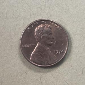 1974 Lincoln Penny No Mint Mark - Rare Coin