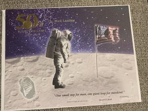 Apollo 11 50th Anniversary Engraved Print