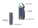 Colibri E3 Triple Jet Torch Lighter - Red