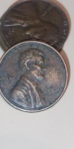 1969 D Lincoln Memorial Double Ear Cent Coin