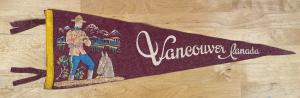 Vancouver RCMP Police Red Felt Pennant Collectible