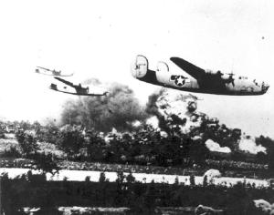 B-24 Bombers WWII Low Bomb Run Photo 8"x10