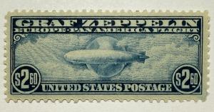 1930 $2.60 Blue Graf Zeppelin Stamp Collector's Item