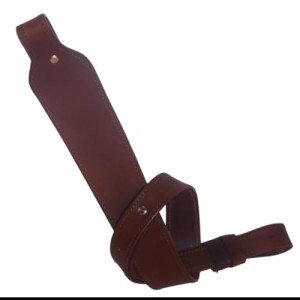 Buffalo Leather Cobra-Style Rifle Gun Sling - Chestnut