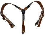 WWII German Leather Y Straps Suspenders