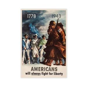 Kroey WWII Liberty Vintage Canvas Wall Art