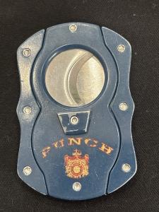 Blue Vintage Colibri Punch Cigar Cutter - Double Guillotine