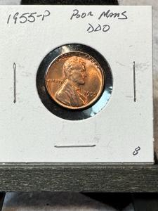 1955-P Lincoln Wheat Penny Double Die Variety
