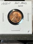 1955-P Lincoln Wheat Penny Double Die Variety