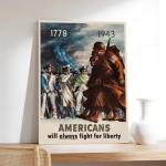 Kroey WWII Liberty Vintage Canvas Wall Art