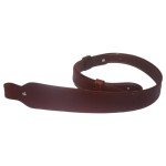Buffalo Leather Cobra-Style Rifle Gun Sling - Chestnut